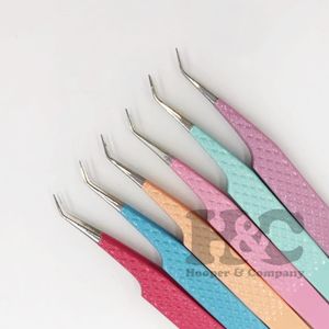 Pinzas profesionales Visón sostenible Pinzas de pestañas de acero inoxidable de 45 grados Herramienta de extensión de pestañas postizas de visón sostenible - Product Image 2