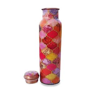 Bouteille d'eau en cuivre avec émail rouge, anti-fuite, offre spéciale - Product Image 2