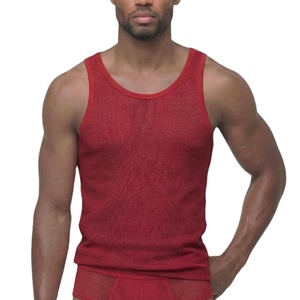 Camiseta sin mangas personalizada para hombre, de malla, corte ajustado, material de alta calidad, 260 g/m², transpirable, antipilling, para gimnasio, verano - Product Image 2