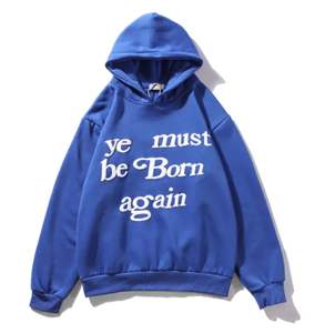 Customizable Men's 3D Puff Printing Foam Hoodie 100% <b>Cotton</b> Drop Shoulder Flared Cropped Tracksuit Thick <b>Raw</b> Hem ODM Wholesale - Product Image 3