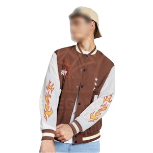 Marron blanc couleur bon vendeur plus haute qualité personnalisé fait plus récent hommes véritable matériel Durable université vestes d'hiver - Product Image 1