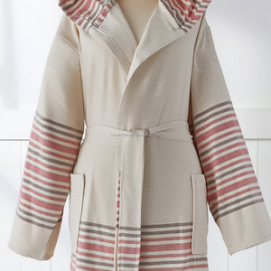 Peignoir unisexe en coton léger, tissé en lin, séchage rapide, respirant, printemps-été, couleur unie, toute l'année, taille XL, fabriqué en Turquie, vêtements de nuit et de détente - Product Image 3