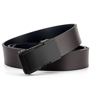 Cinturón de Cuero Personalizado para Hombre, Hebilla Metálica Automática, Diseño sin Dientes, Transpirable - Product Image 5