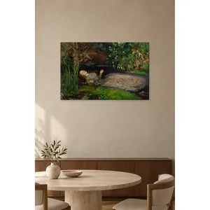 Fida Millais Ophelia flottant dans un ruisseau fleuri, impression sur toile - Product Image 5
