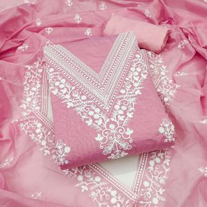 Nuevo lanzamiento Nazanin Traje de material de vestido de algodón y seda de cuatro lados para mujeres Menos Dupatta - Product Image 2