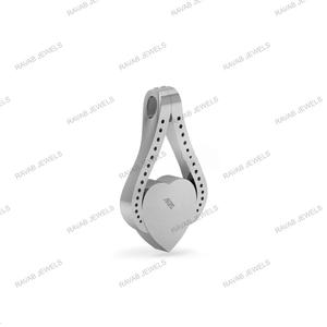 High Quality Women <b>Love</b> Heart Keepsake Semi Mount Blank Bezel Component Empty 925 Sterling Solid Silver Nickel/Lead Free Jewelry - Product Image 2