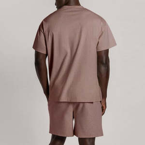 Zeewan Sportswear Men's Plus Size High Street Digital Printed Breathable Summer Oversized <b>Knitted</b> 220g Polyester/Cotton <b>Set</b> - Product Image 4