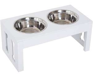 Support surélevé pour gamelles d'animaux en bois de qualité export personnalisé, avec deux bols en acier inoxydable, écologique pour chiens et chats, meilleur prix - Product Image 4