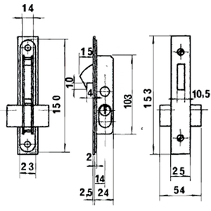 Lucchetto in Alluminio Lince 5555 da 14 mm - Product Image 2