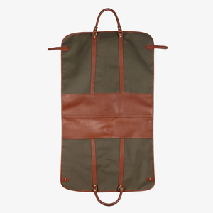 Bolsa de Ropa de Lona y Cuero, Porta Trajes Plegable, Ligero, Impermeable, Organizador de Viaje con Cierre de Cremallera para Hombres y Mujeres, Uso Diario - Product Image 1