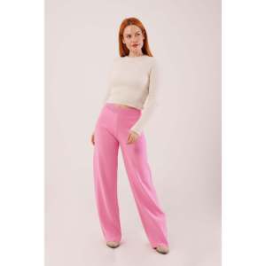 Pantalones de Punto Rosa al por Mayor con Cintura Alta y Pierna Ancha, Transpirables - Product Image 6