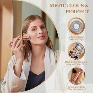 Afeitadora Eléctrica Recargable e Indolora para Mujer, Dispositivo de Depilación Facial con Brazos para Labios, Rostro y Vello Fino - Product Image 2