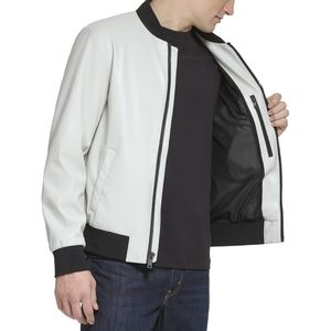 2025 dernière conception veste en cuir OEM de haute qualité Logo personnalisé et conception col montant blouson bombardier en toile - Product Image 6