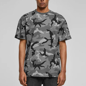 T-shirt camouflage léger pour homme Robuste et prêt pour l'action Utilitaire de tous les jours Motif solide en coton/fibre de bambou - Product Image 1