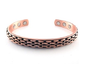 Pulsera de cobre magnética sólida de nuevo diseño, nudo de cuerda trenzada Triple, brazaletes de moda, joyería para aliviar la artritis - Product Image 1