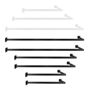 L-Shaped <strong>Clothes</strong> <strong>Rail</strong> <strong>Wall</strong> Mounted Bathroom Hallway Kitchen 2.5 Wire Thickness Powder Coated Easy Clean Rustproof (30 cm X 60 cm - Product Image 1