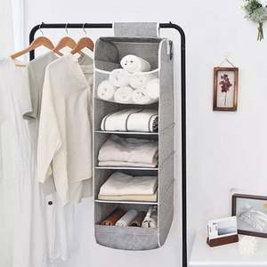 StorageWorks 5-Shelf Hanging Storage Closet Hanging Organizer for Closet Rod Hanging Cloth Organizer Storage - Product Image 5
