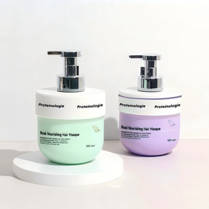 Bouteilles Distributrices de Crème/Lotion à Pompe OEM en PET 500ml 1000ml Contenants Vides Grande Capacité Soins Personnels Sérigraphiés - Product Image 1