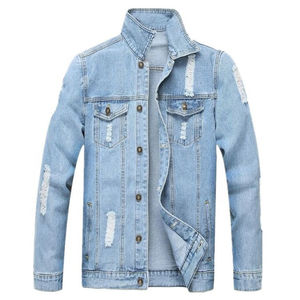 Vente en gros Veste en jean personnalisée de haute qualité pour hommes, vestes en jean élégantes noires et unies pour garçons pour hommes, OEM personnalisé - Product Image 5