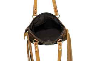 กระเป๋าหนังวัวสีดำแนววินเทจสำหรับผู้หญิงมีสไตล์หรูหรามีซับในมีซิปปิดโลโก้ได้ตามต้องการสายคล้องไหล่ - Product Image 3