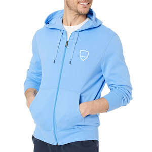 Veste zippée à capuche en molleton de coton multicolore de qualité supérieure pour hommes, veste zippée douce avec broderie 3D, manteau d'hiver teint en plaine - Product Image 4