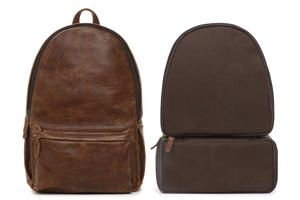 Mochila de cuero de la vieja escuela de gran capacidad, mochila impermeable para viajes de negocios al aire libre, mochila escolar para ordenador portátil - Product Image 3