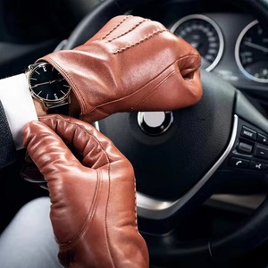 Guantes de Trabajo Deportivos ALSTON SPORTS de Cuero Vacuno, Guantes de Seguridad de Cuero Resistentes, Pantalla Táctil, Cuatro Estaciones, Largos hasta la Muñeca - Product Image 4