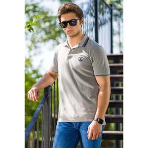 เสื้อโปโล VESTA ผ้าฝ้าย 100% ระบายอากาศได้ดี ผ้าถัก ปักลายสีเข้ม ลายเรียบ คุณภาพสูง พลัสไซส์ (6XL) แขนสั้น สำหรับกอล์ฟ - Product Image 1