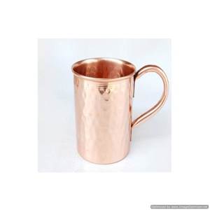 Taza de cerámica de cobre sólido puro con mango de latón Vasos de calidad premium - Product Image 5