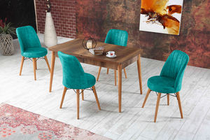 Juego de Mesa y Sillas de Comedor Extensible, Estilo Europeo Más Vendido, Moderno, con Cubierta de Madera, 4 Plazas, Tablero de Aglomerado, 1 Año de Garantía, Fácil Montaje - Product Image 6