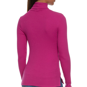 Camisetas elegantes informales de manga larga con cuello alto para mujer, camisetas de gran tamaño transpirables de buena calidad para mujeres jóvenes de la fábrica de Bangladesh - Product Image 4