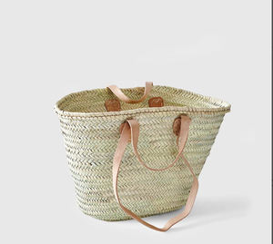 Panier de marché français magnifiquement fait main | |   Panier tissé | |   Panier en paille - Product Image 1