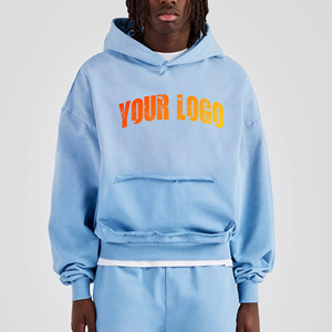 Vêtements décontractés d'hiver en gros, sweats à capuche en coton uni surdimensionnés personnalisés pour hommes, pull à capuche pour hommes grande taille, sweats à capuche et sweat-shirts - Product Image 6