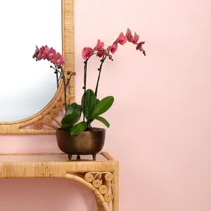 Bol en céramique gravé fait main de luxe, écologique, style américain, décoration moderne pour la maison, centre de table de designer haut de gamme, plaqué et sûr - Product Image 3