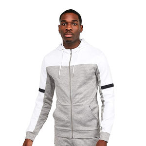Ensemble de survêtement décontracté pour homme en coton et polyester, coupe confortable, veste zippée, pantalon à taille ajustable, idéal pour les voyages et le streetwear 2026 - Product Image 4