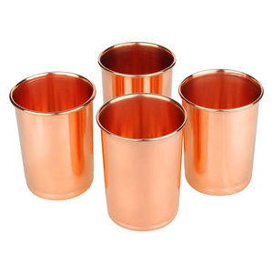 Top vendeur Anti Back Trial Copperware Avantages soucieux de leur santé Gobelet en verre à eau en cuivre pur Taille personnalisée Verre poli brillant - Product Image 5