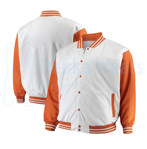 Chaquetas de Béisbol de Invierno Transpirables con Forro, MOQ Bajo, Talla Personalizable, Mangas de Cuero Juveniles, Chaqueta Universitaria para Deportes al Aire Libre - Product Image 4