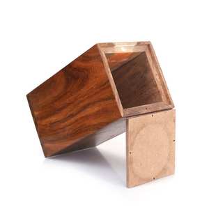 Caja de urna para cenizas para adultos hecha a mano, mezcla de epoxi amarillo y palisandro, urnas decorativas masculinas y femeninas para funerales, ataúdes personalizados para mascotas - Product Image 4