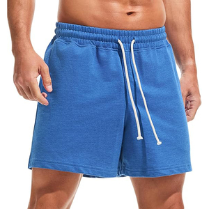 Shorts en polaire légers pour hommes 100% coton Tissu en laine solide Taille élastique Confort décontracté Durable Port quotidien - Product Image 1
