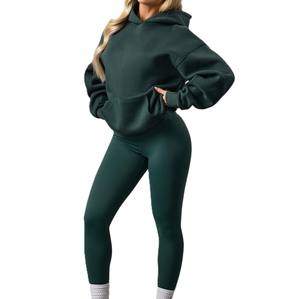 Pull à capuche d'hiver de haute qualité pour femmes avec poche kangourou Nouvelle mode Vêtements décontractés Fabricant OEM Surdimensionné Idéal - Product Image 5