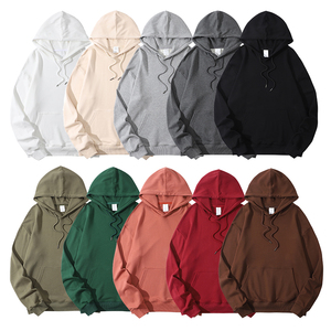 Ropa de hombre de alta calidad 100% algodón de rizo francés en blanco peso pesado sudaderas con capucha de gran tamaño logotipo personalizado sudaderas con capucha de hombre de talla grande - Product Image 1