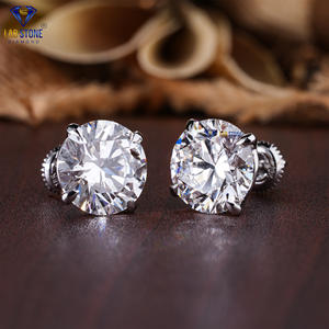 8.02 TDW Round Brilliant Stud Boucles d'oreilles Labgrown HPHT/CVD Diamond VS1 Clarity IGI Certified 18K Gold with VS1 Clarity Jewelry - Product Image 2