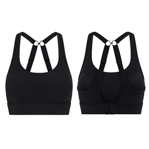 Soutiens-gorge de sport athlétiques sans coutures à maintien élevé pour femmes, avec logo personnalisé, élastiques, antichoc, respirants et extensibles dans quatre directions - Product Image 4