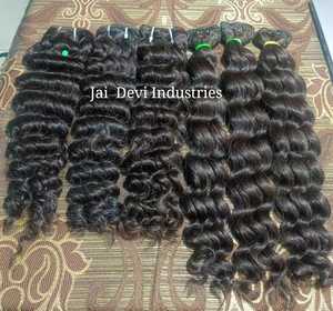 Cheveux humains en vrac humides et ondulés pour le tressage sans trame vague profonde Afro crépus bouclés en vrac cheveux humains tressage Bundle extension de cheveux - Product Image 5