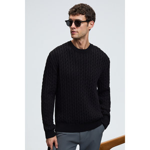 Pull en tricot à col rond pour homme GRIMELANGE VINTLACE, motif tricoté, coupe classique - Product Image 2