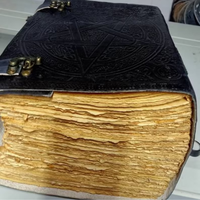 Grand carnet en cuir fait main, 600 pages, style classique, avec pentagramme religieux gothique en relief, idéal comme cadeau