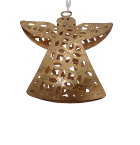 Hotel decorativo hierro tamaño pequeño Metal colgante Ángel cobre hoja ornamento hecho a mano uso personalizado para decoración de Navidad - Product Image 1