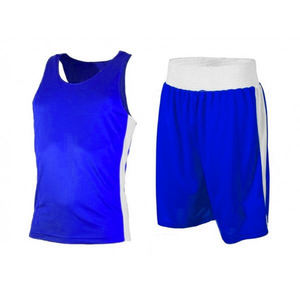 ชุดมวยผ้าซาตินโพลีเอสเตอร์คุณภาพสูงชุดมวยกำหนดโลโก้/สีสำหรับผู้ใหญ่ชุดประกอบด้วยเสื้อด้านบน/สั้น/เสื้อกั๊กกางเกงขาสั้นบริการ OEM - Product Image 5