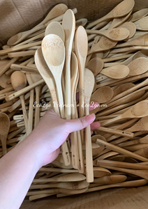 Camping organizado: Juego de cubiertos de bambú reutilizables | Elementos esenciales para acampar ecológicos: Juego de cubiertos de bambú con bolsas - Product Image 3