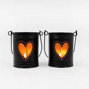 Modern Design Home Decorative Candle Holder Metal in Iron Candle Stand Hot Selling <b>Black</b> Powder Coating Hanging Candle <b>Lantern</b> - Product Image 1
